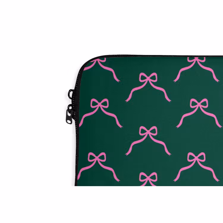 Laptophoes Kerst - Neon - Groen - Strik — 5