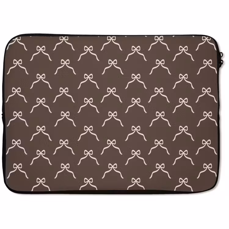 Laptophoes Kerst - Strik - Bruin — 1