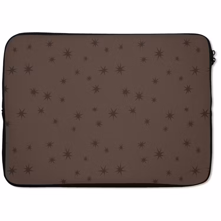 Laptophoes Ster - Bruin - Kerst — 1