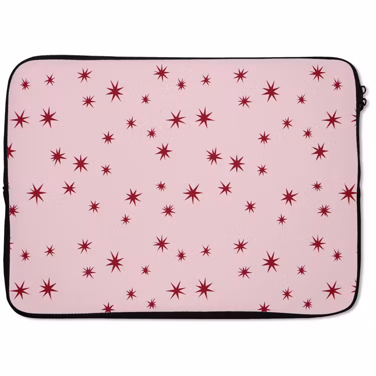 Laptophoes Ster - Roze - Rood — 1