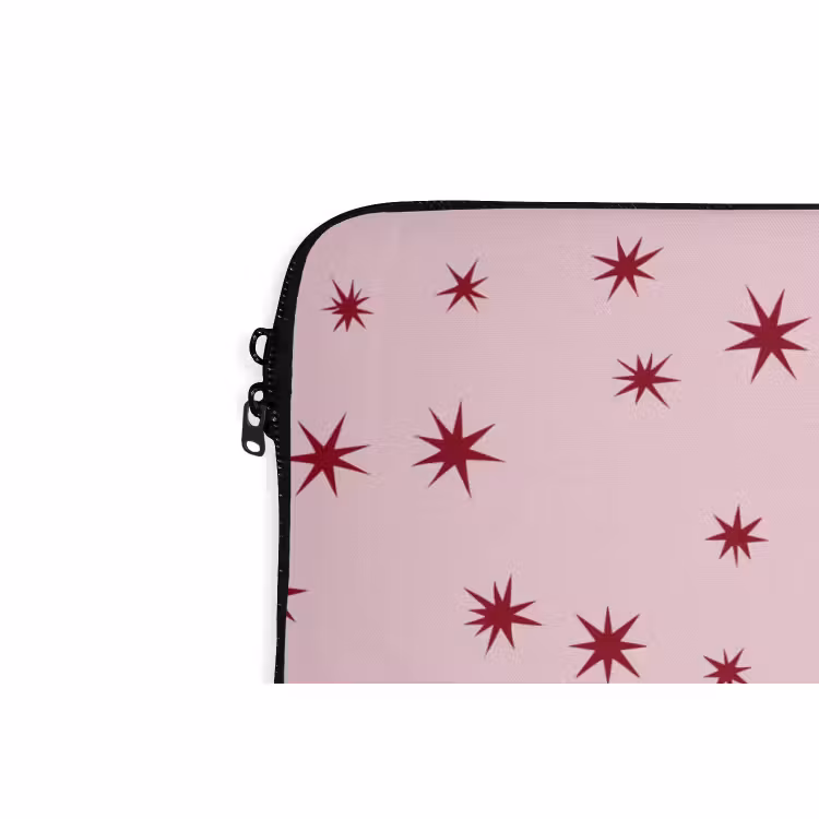 Laptophoes Ster - Roze - Rood — 5