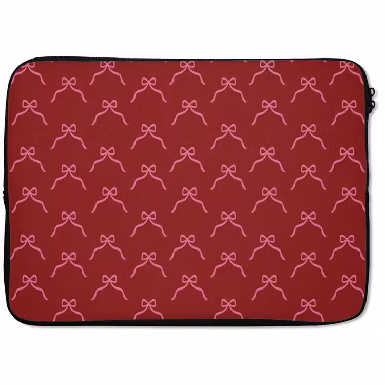 Laptophoes Strik - Kerst - Rood - Roze — 1