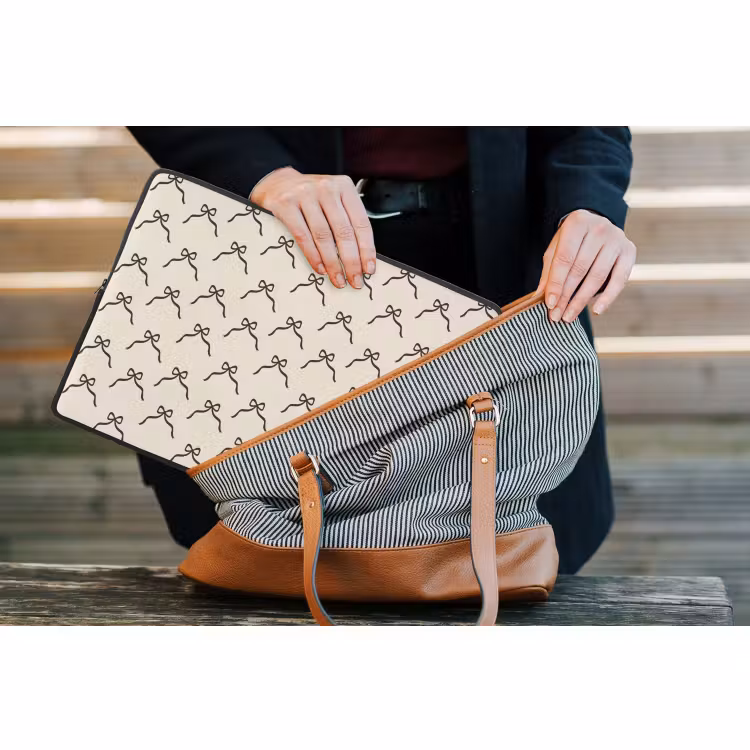 Laptophoes Strik - Kerst - Zwart - Crème — 4