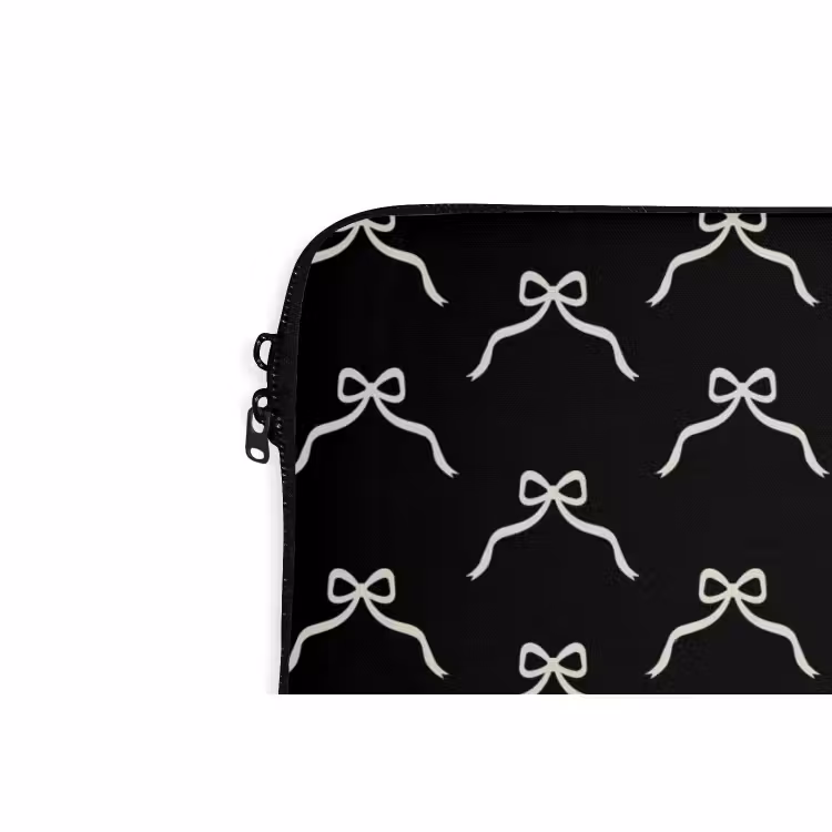 Laptophoes Strik - Kerst - Zwart - Wit — 5