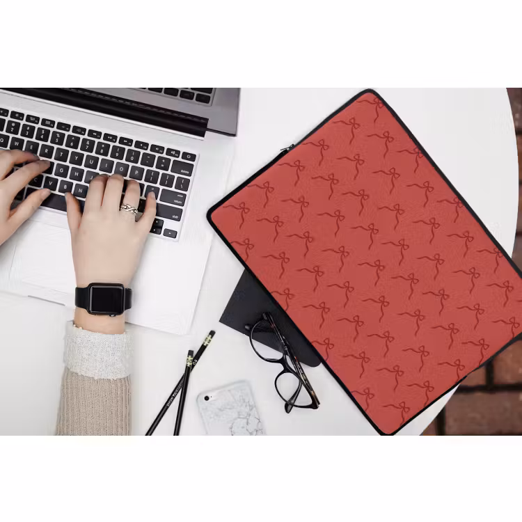 Laptophoes Strik - Rood - Kerst — 3