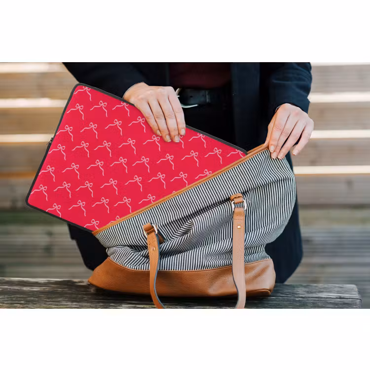 Laptophoes Strik - Rood - Kerst — 4