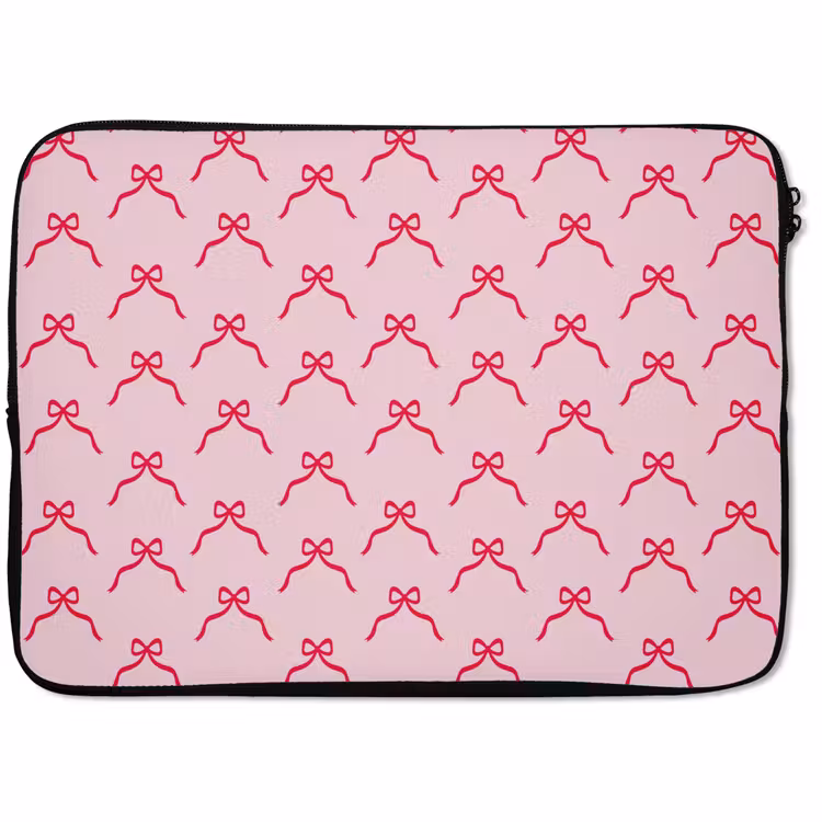 Laptophoes Strik - Rood - Kerst - Roze — 1