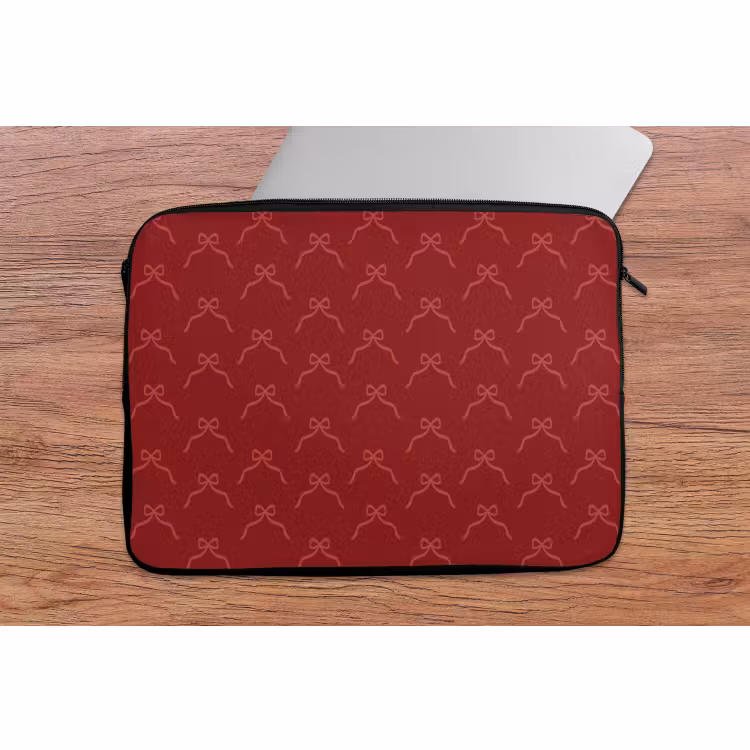 Laptophoes Strik - Roze - Rood - Kerst — 2
