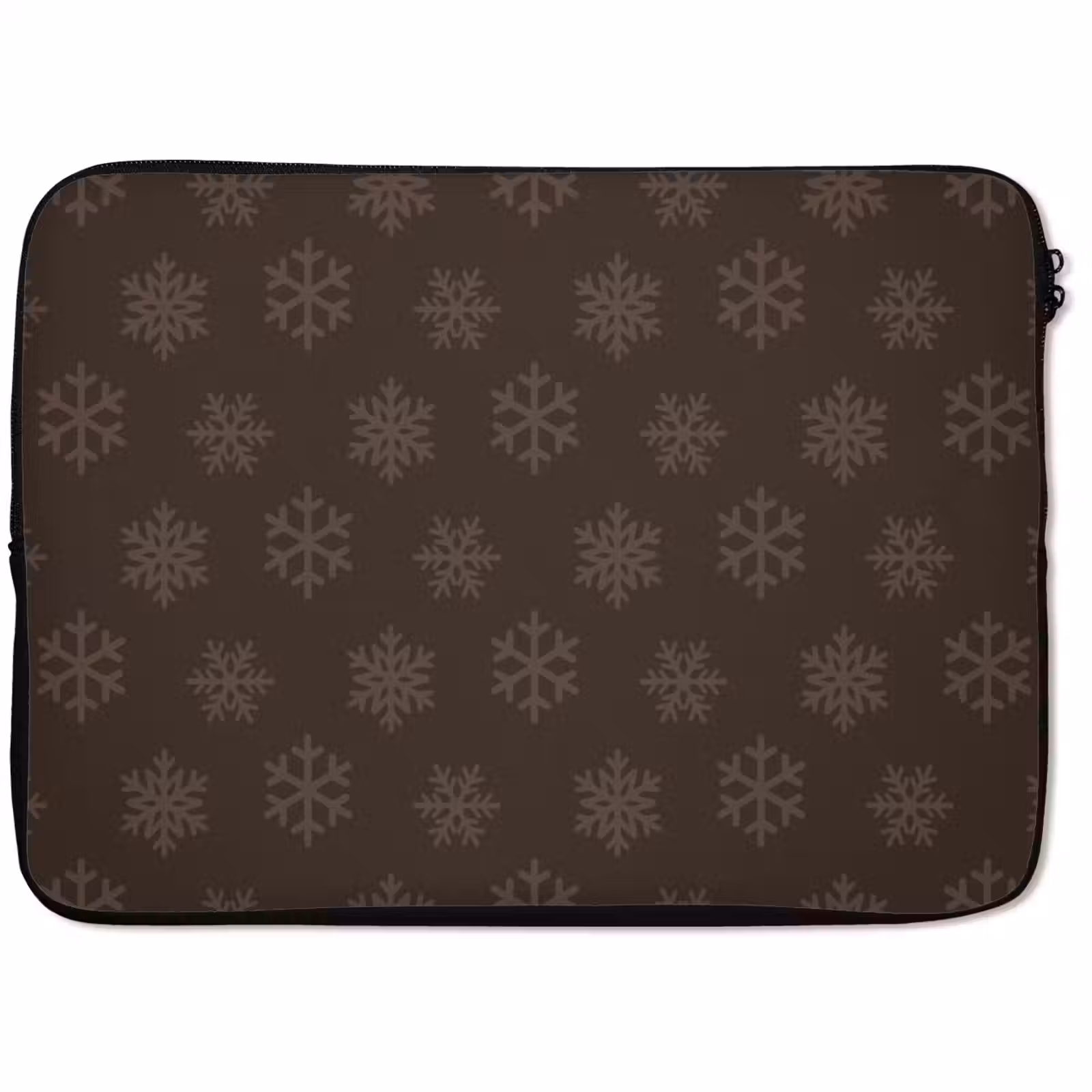 Laptophoes Sneeuwvlok - Bruin - Kerst — 1