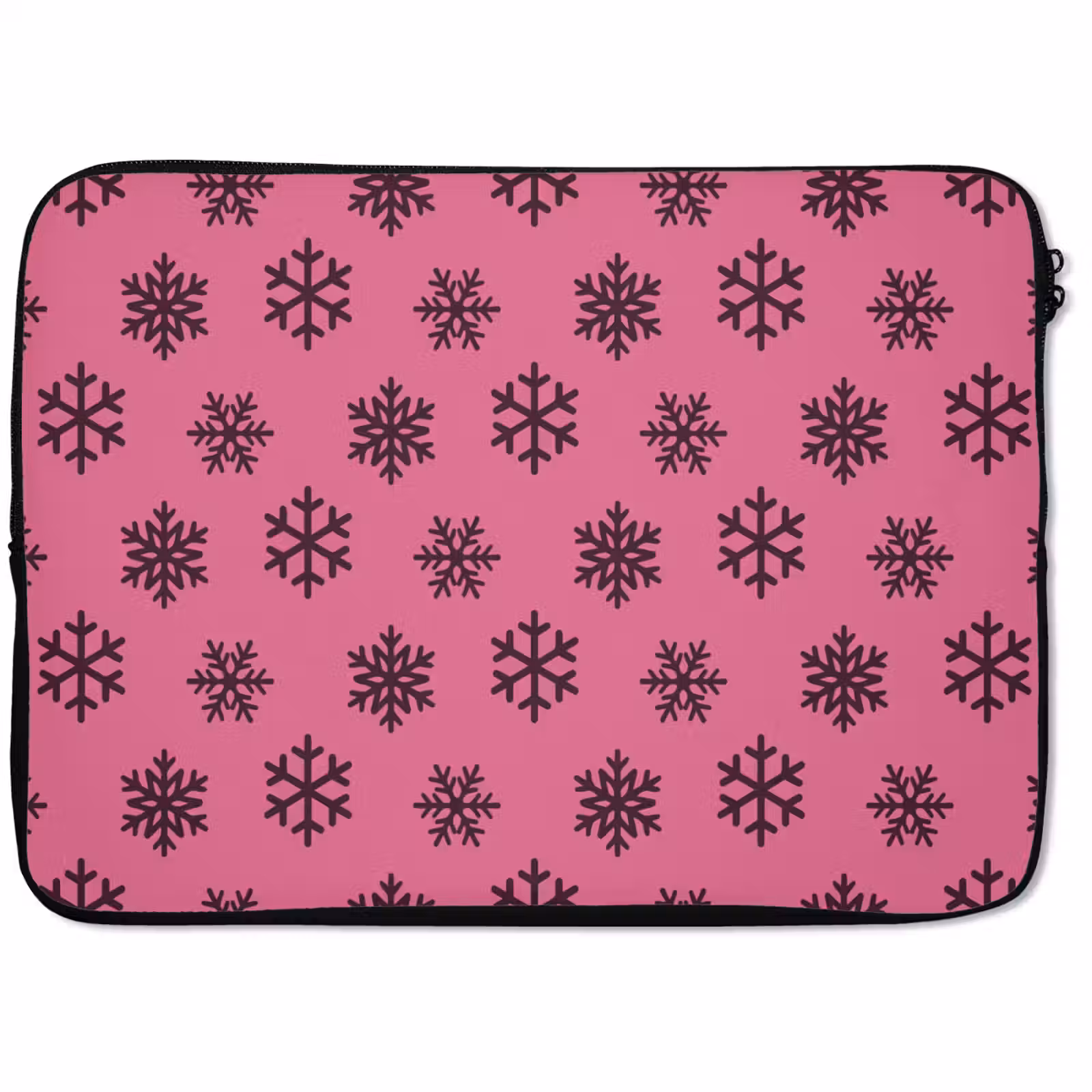 Laptophoes Sneeuwvlok - Paars - Roze - Kerst — 1