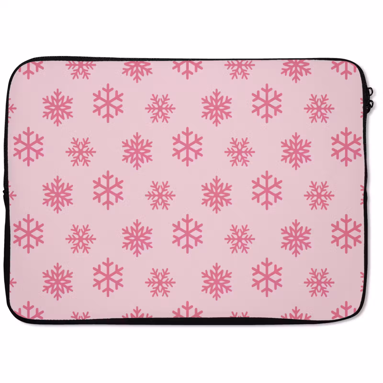 Laptophoes Sneeuwvlok - Roze - Kerst — 1