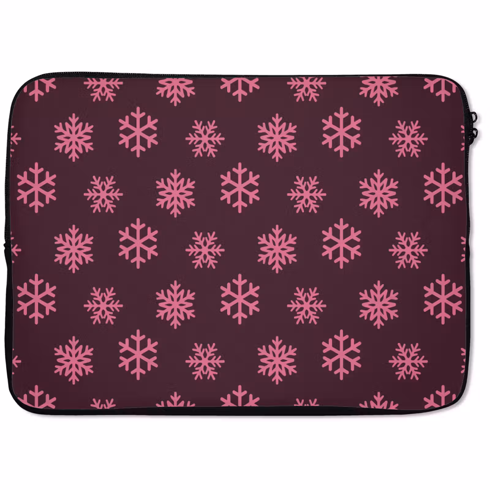 Laptophoes Sneeuwvlok - Roze - Paars - Kerst — 1