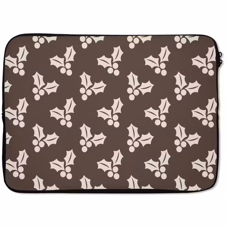 Laptophoes Hulst - Bruin - Kerst — 1