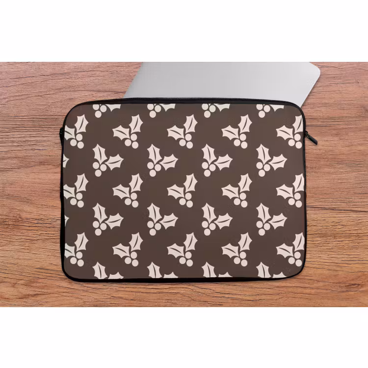 Laptophoes Hulst - Bruin - Kerst — 2