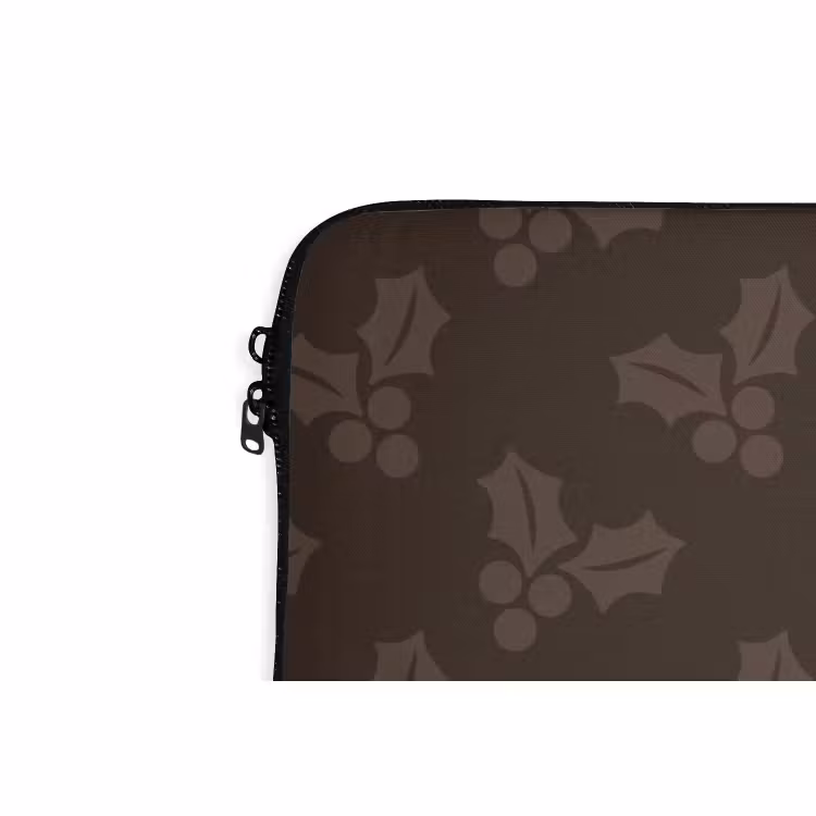 Laptophoes Kerst - Hulst - Bruin — 5