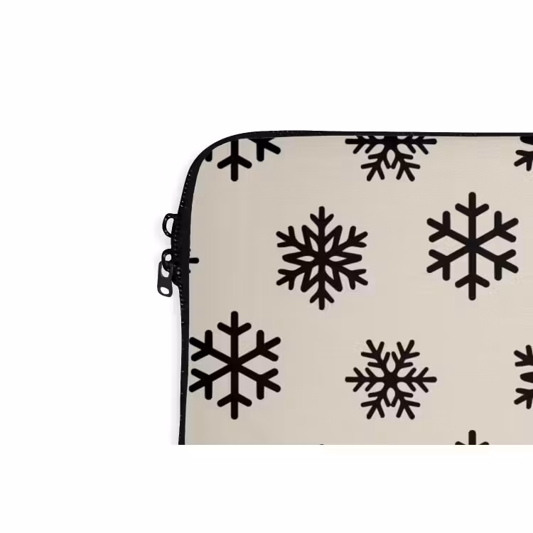 Laptophoes Sneeuwvlok - Crème - Wit — 5