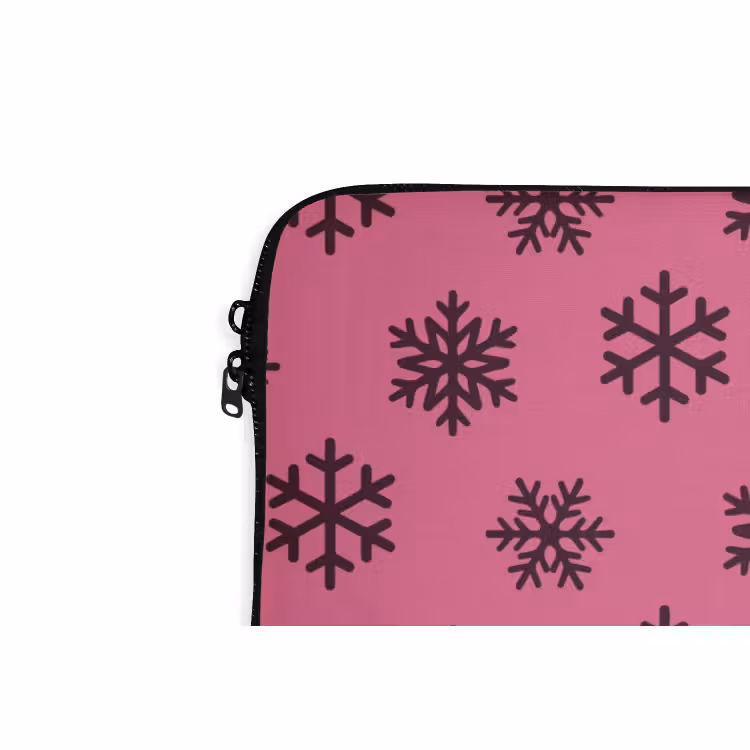 Laptophoes Sneeuwvlok - Paars - Roze - Kerst — 5