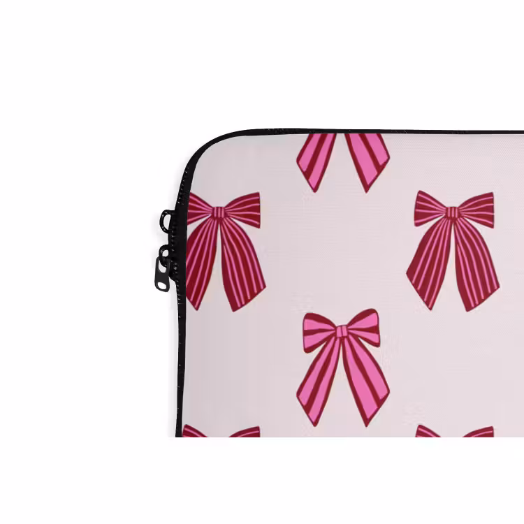 Laptophoes Strikken - Kerst - Roze — 5