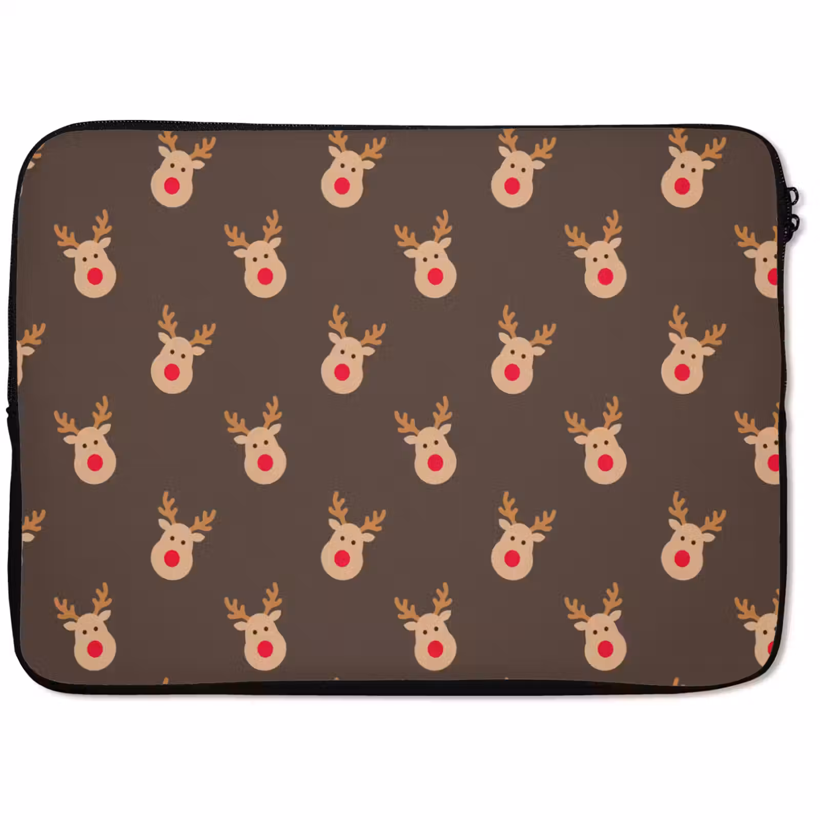 Laptophoes Kerst - Rendieren - Bruin — 1