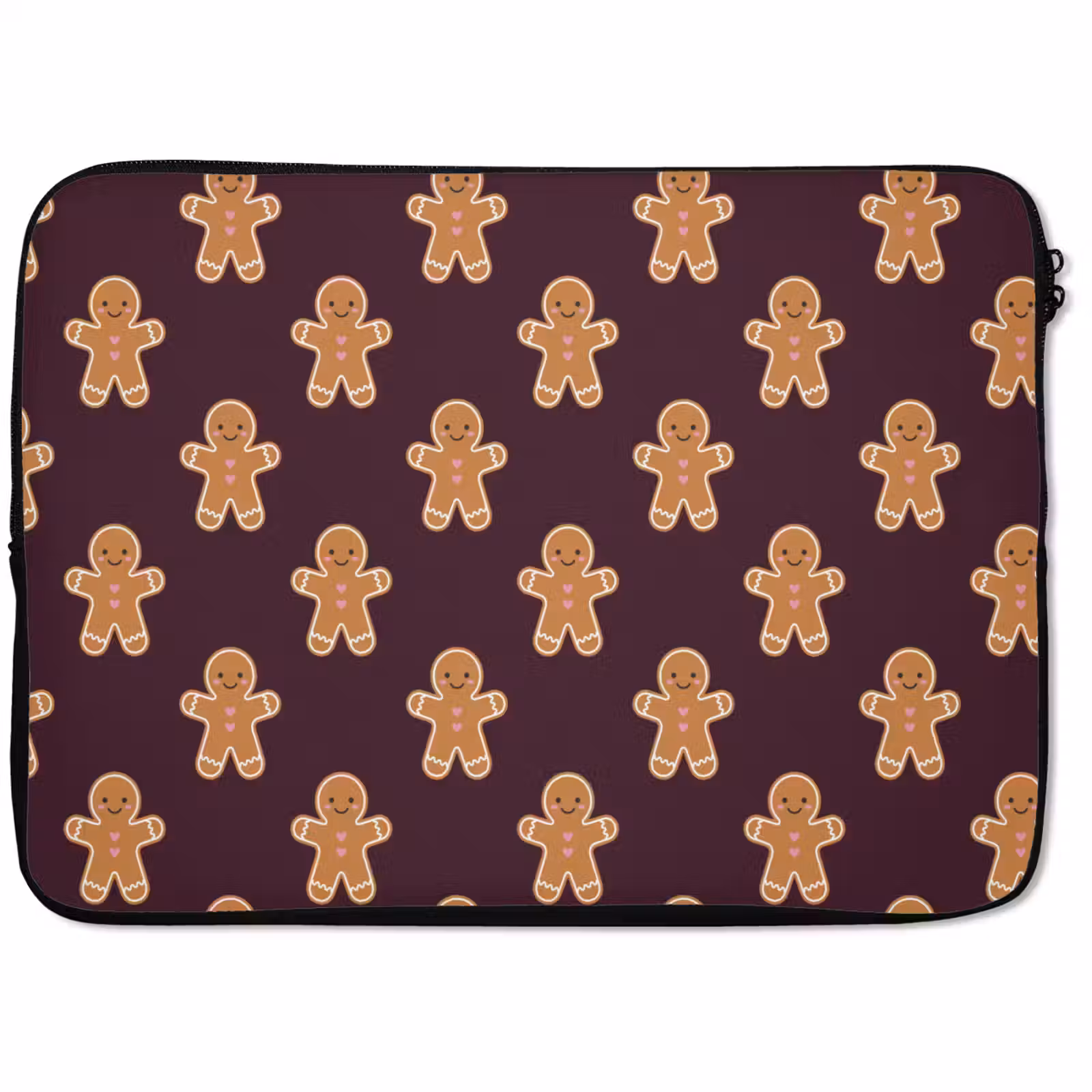 Laptophoes Peperkoek - Kerst - Burgundy — 1