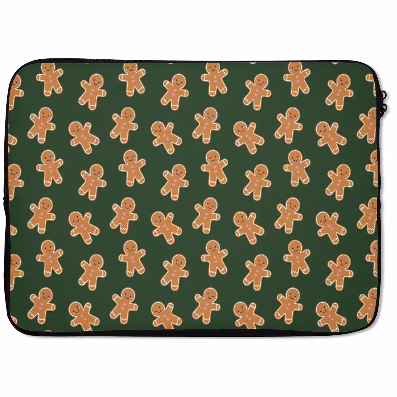 Laptophoes Peperkoek - Kerst - Groen - Bruin — 1