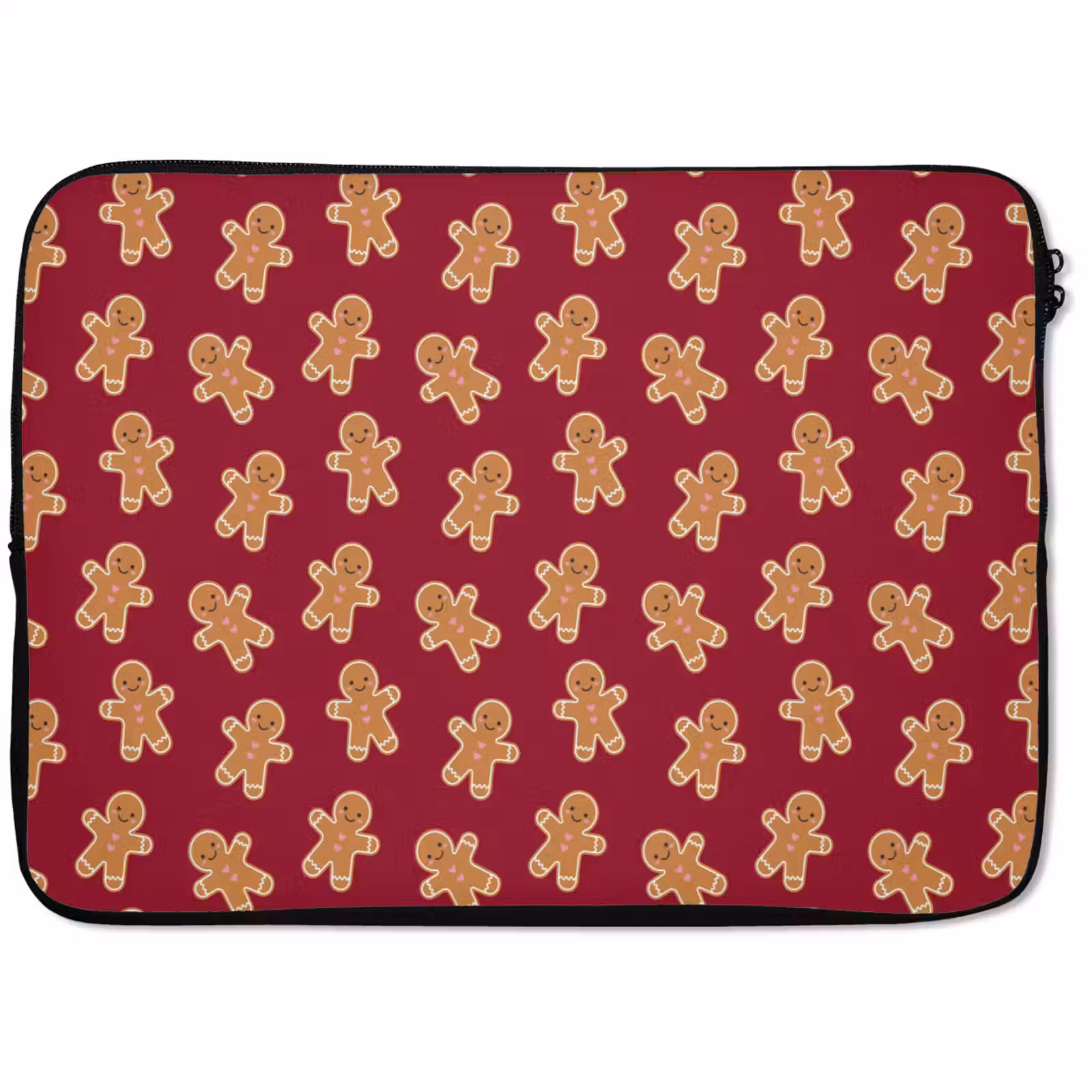 Laptophoes Peperkoek - Rood - Bruin - Kerst — 1