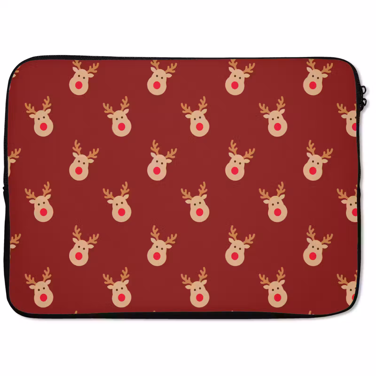 Laptophoes Rendieren - Kerst - Rood - Bruin — 1