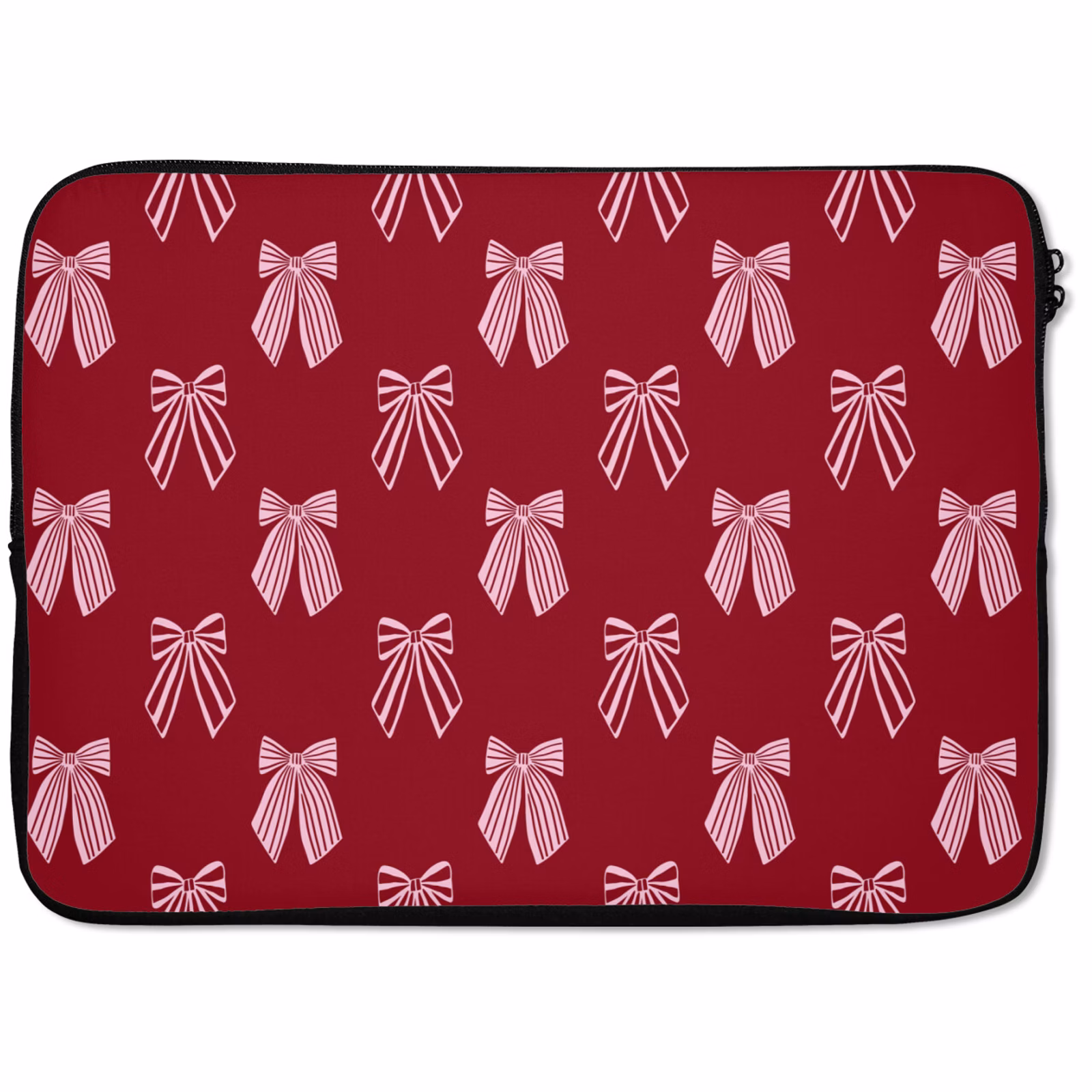 Laptophoes Strikken - Kerst - Burgundy - Roze — 1