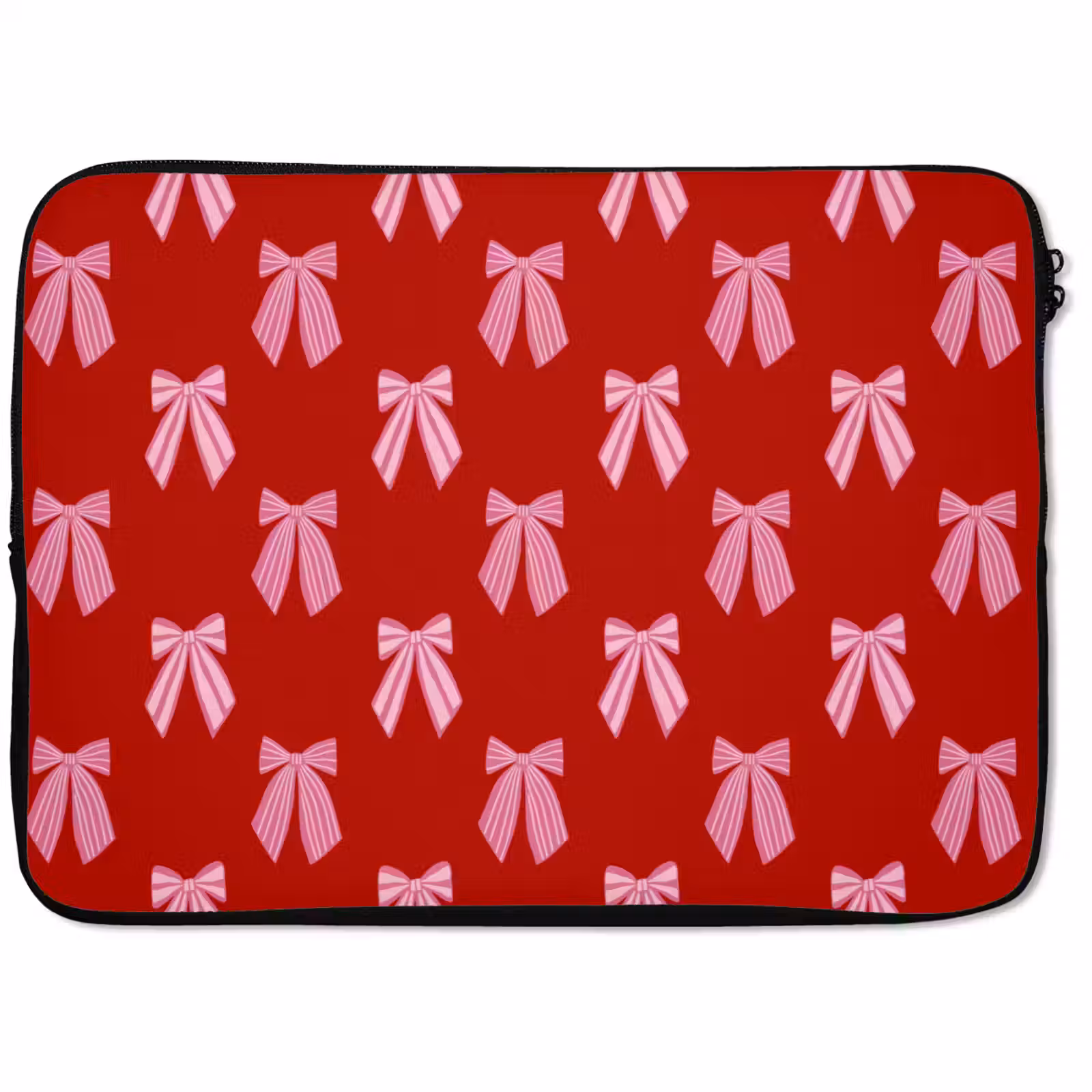 Laptophoes Strikken - Kerst - Rood - Roze — 1