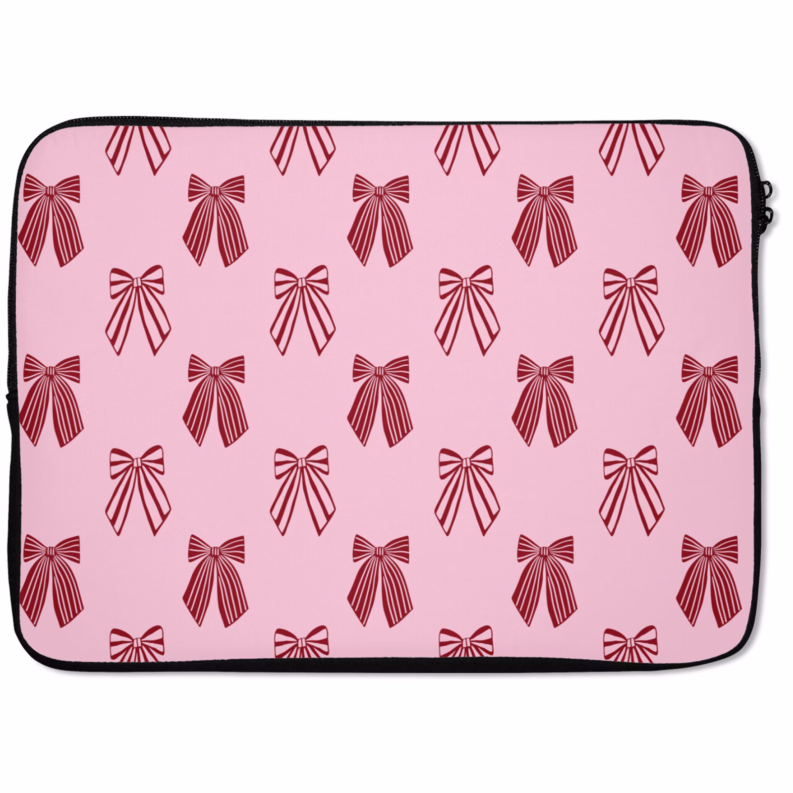 Laptophoes Strikken - Kerst - Roze - Burgundy — 1