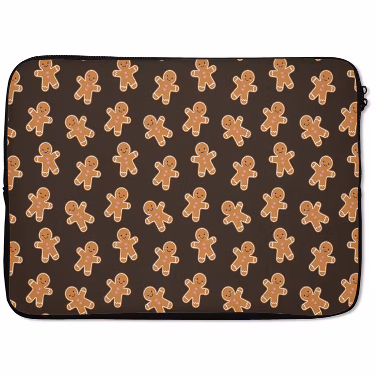 Laptophoes Bruin - Peperkoek - Kerst — 1