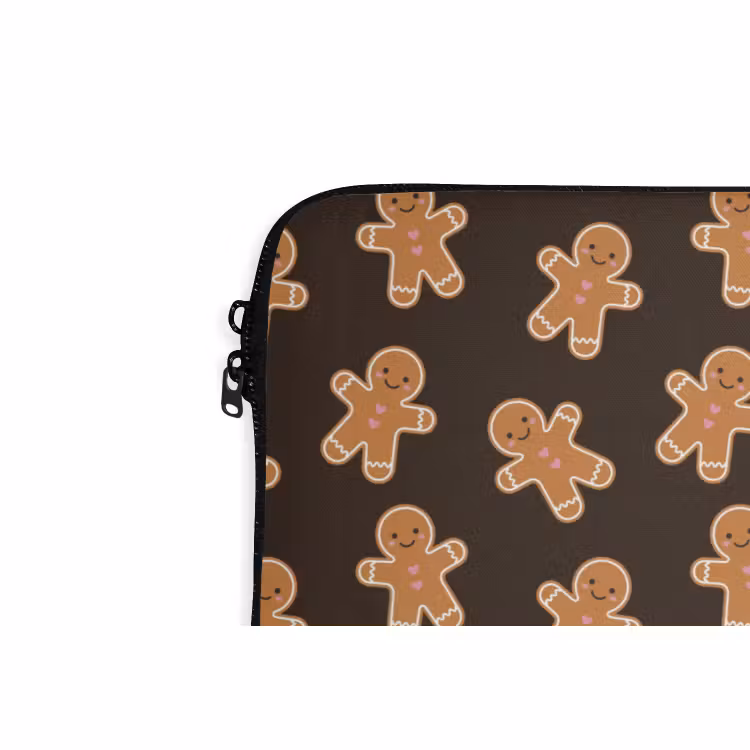Laptophoes Bruin - Peperkoek - Kerst — 5