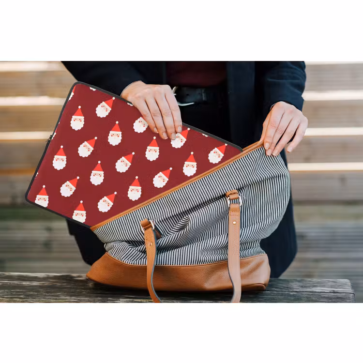 Laptophoes Kerst - Kerstman - Rood — 4