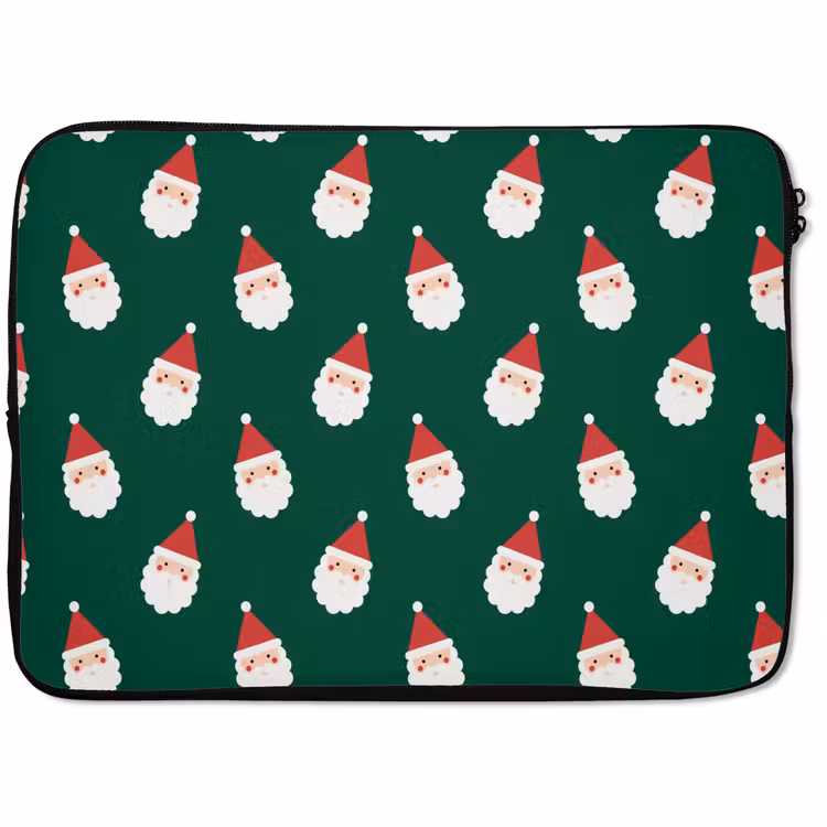 Laptophoes Kerstman - Kerst - Groen — 1