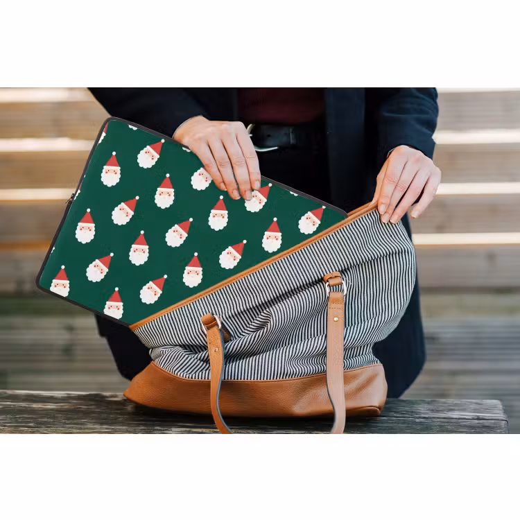 Laptophoes Kerstman - Kerst - Groen — 4