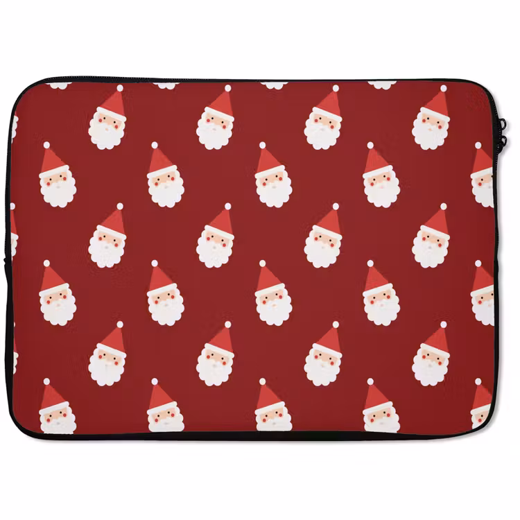 Laptophoes Kerstman - Kerst - Rood — 1
