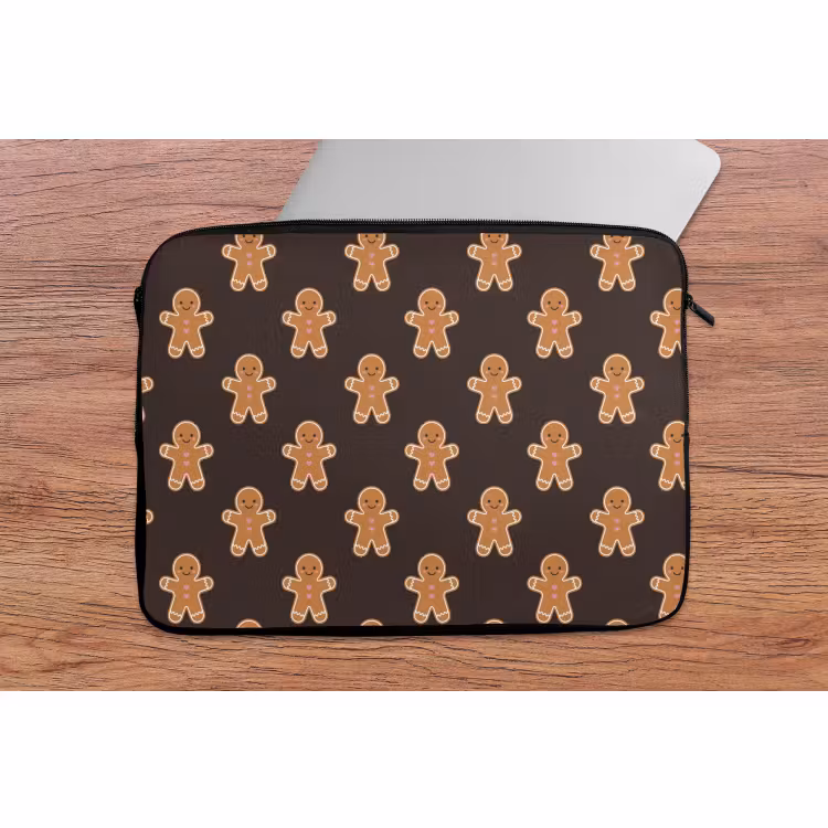 Laptophoes Peperkoek - Bruin - Kerst — 2