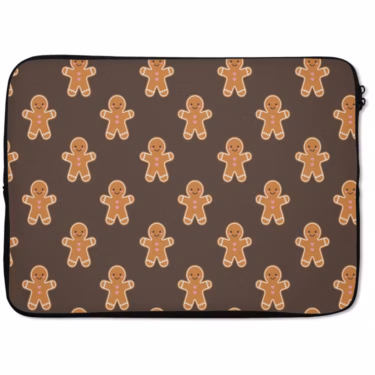 Laptophoes Peperkoek - Kerst - Bruin — 1