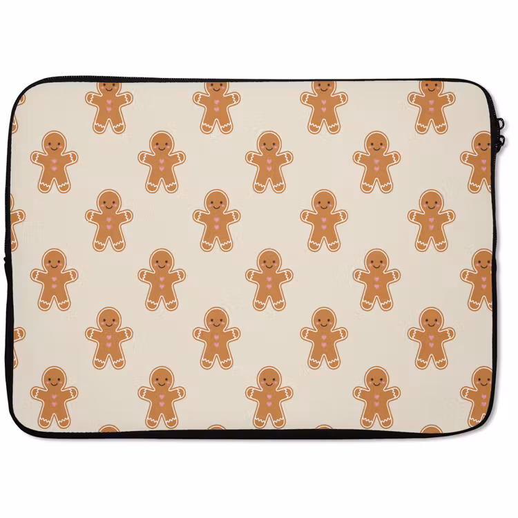 Laptophoes Peperkoek - Kerst - Crème — 1