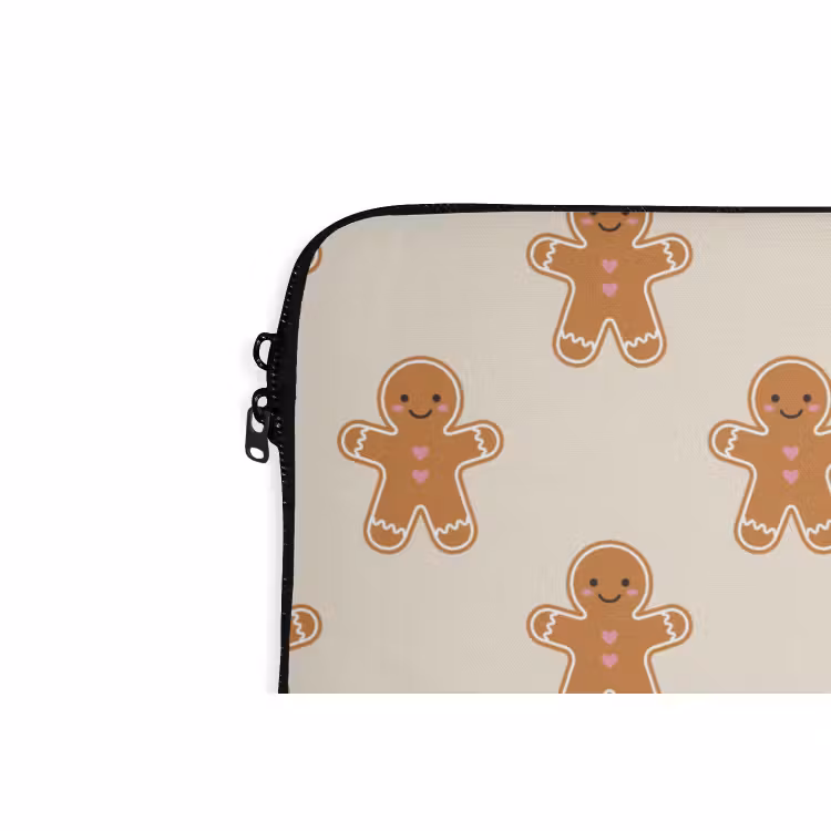 Laptophoes Peperkoek - Kerst - Crème — 5