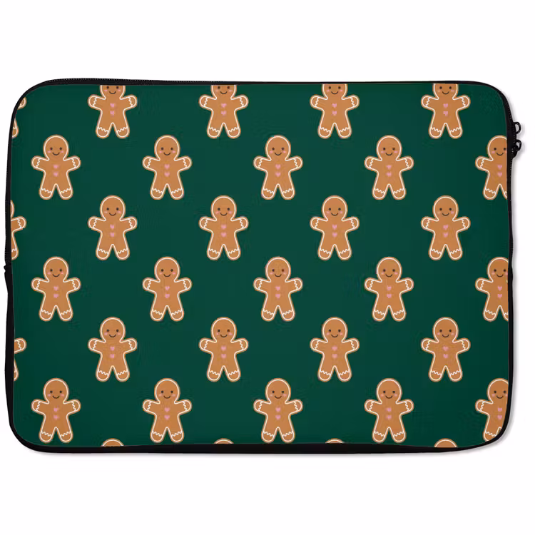 Laptophoes Peperkoek - Kerst - Groen — 1