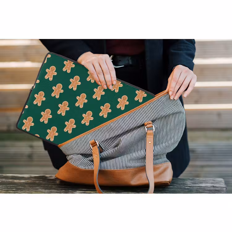 Laptophoes Peperkoek - Kerst - Groen — 4
