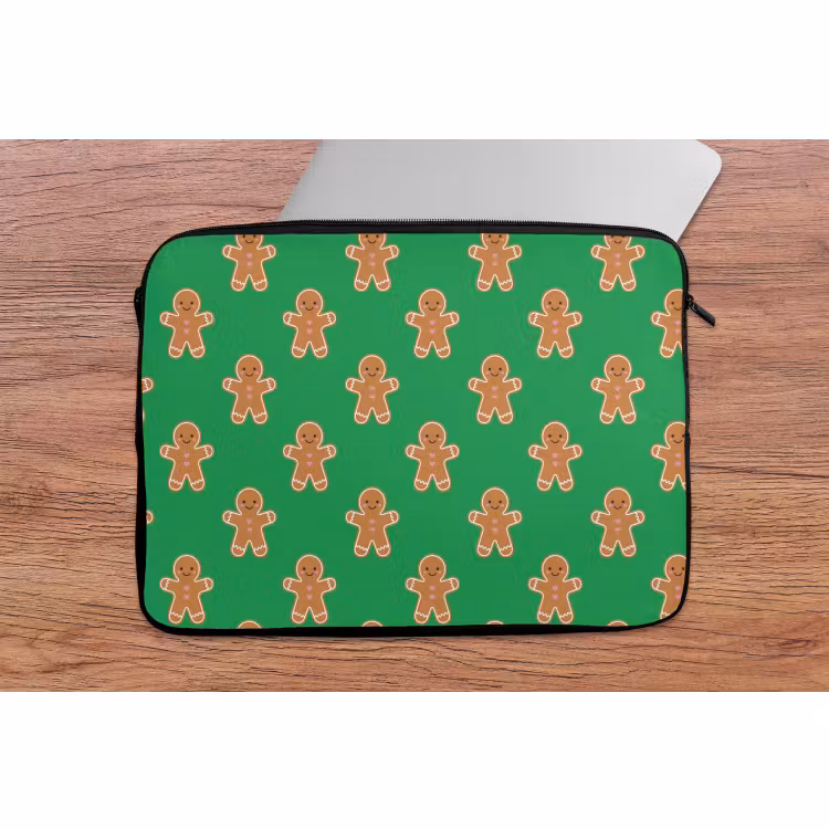 Laptophoes Peperkoek - Kerst - Neon - Groen — 2