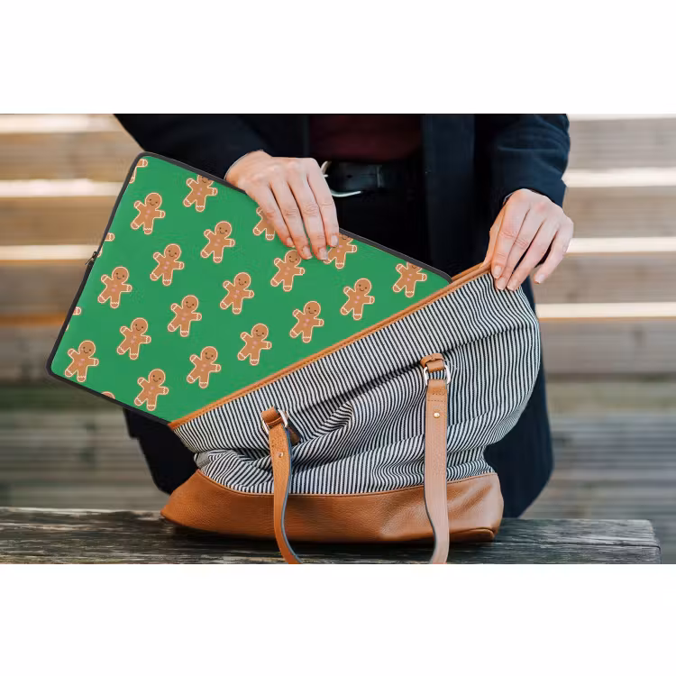 Laptophoes Peperkoek - Kerst - Neon - Groen — 4