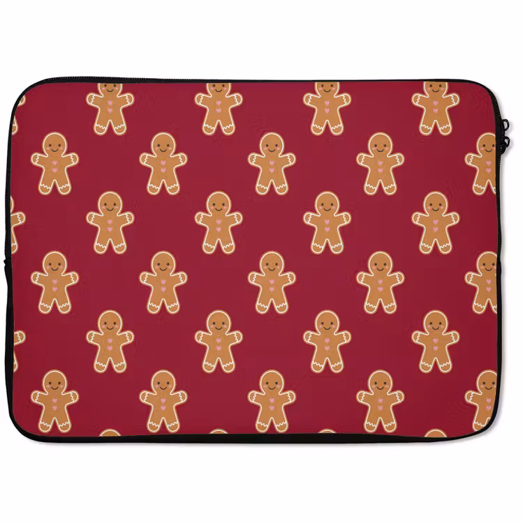 Laptophoes Peperkoek - Kerst - Rood — 1