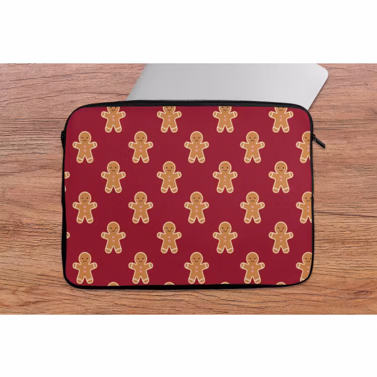 Laptophoes Peperkoek - Kerst - Rood — 2