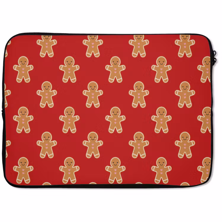 Laptophoes Peperkoek - Kerst - Rood — 1