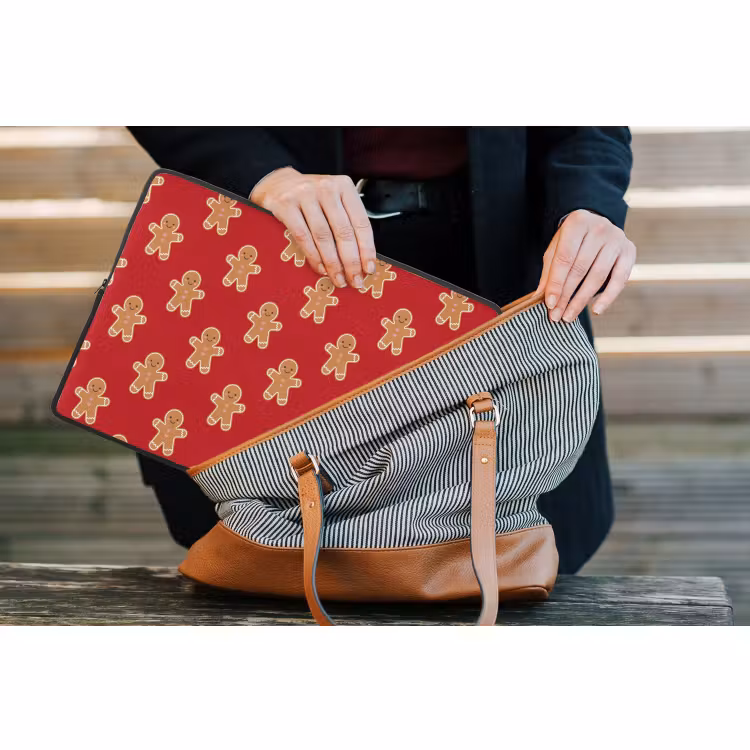 Laptophoes Peperkoek - Kerst - Rood — 4