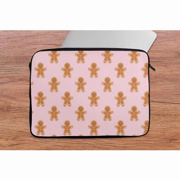Laptophoes Peperkoek - Kerst - Roze — 2