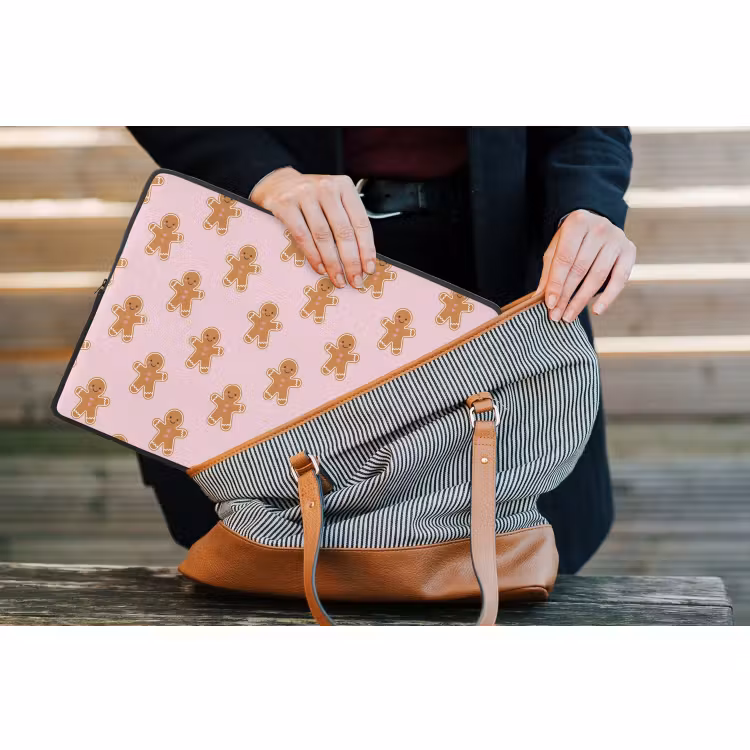 Laptophoes Peperkoek - Kerst - Roze — 4